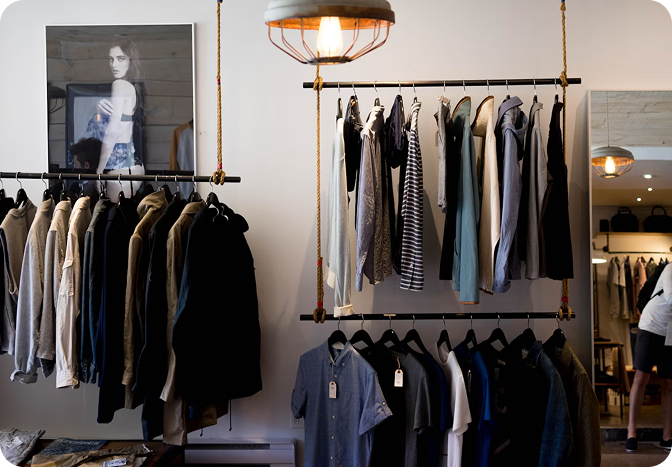 Fashion retail store interior showcasing omnichannel commerce media opportunities