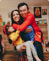 Happy couple representing target audience demographics for lifestyle brand advertising