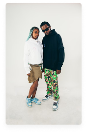 Happy couple representing target audience demographics for lifestyle brand advertising